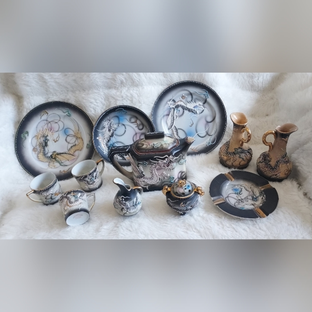 Vintage hand painted Japan tea set